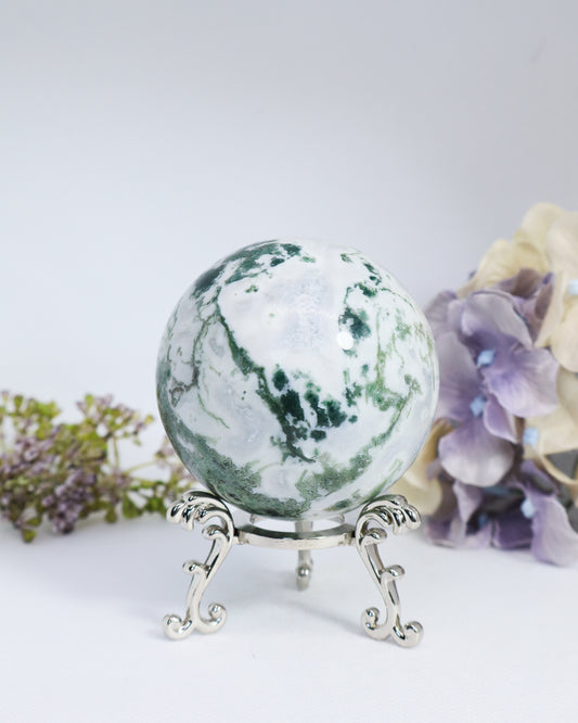 Moss Agate Sphere #17