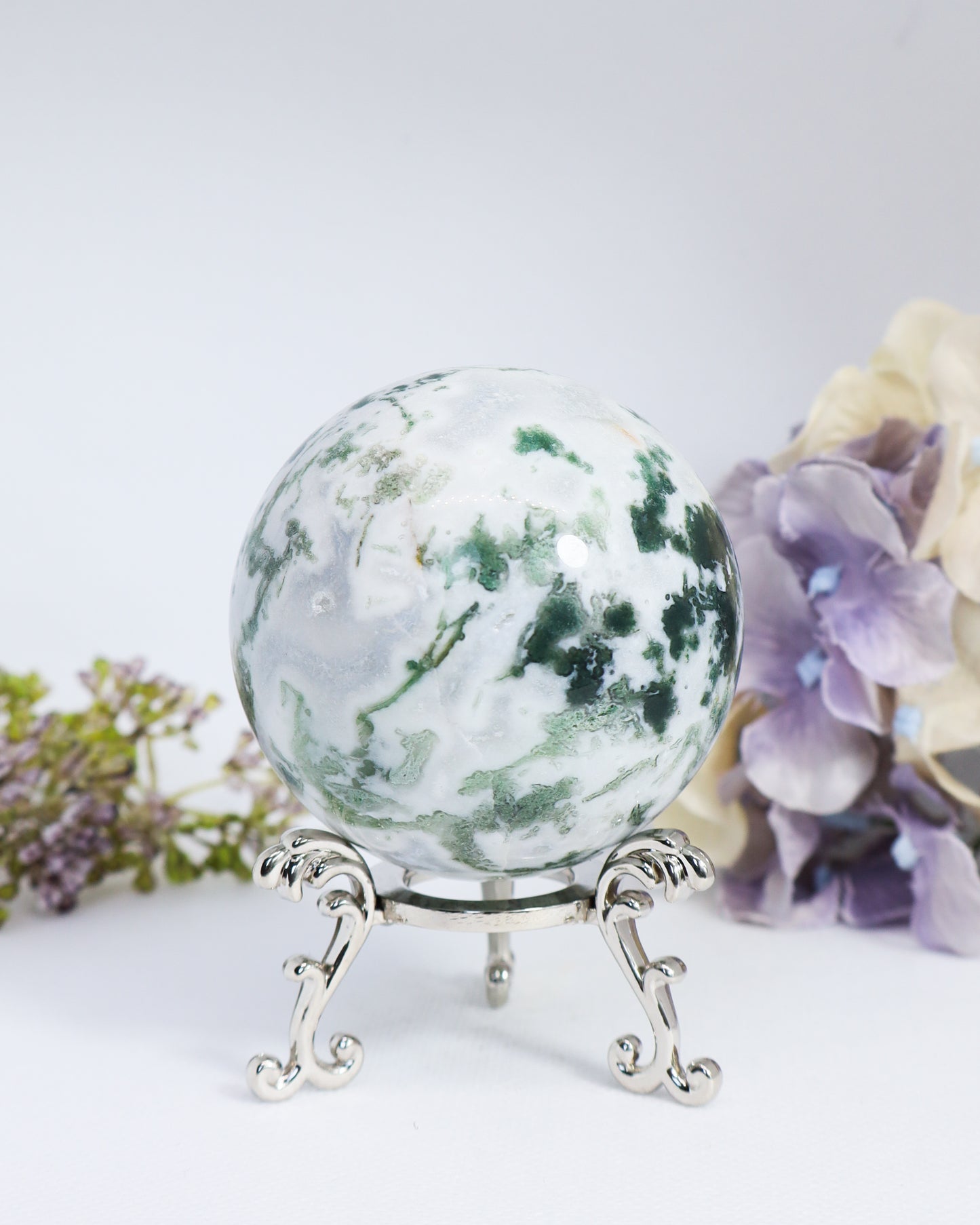Moss Agate Sphere #17
