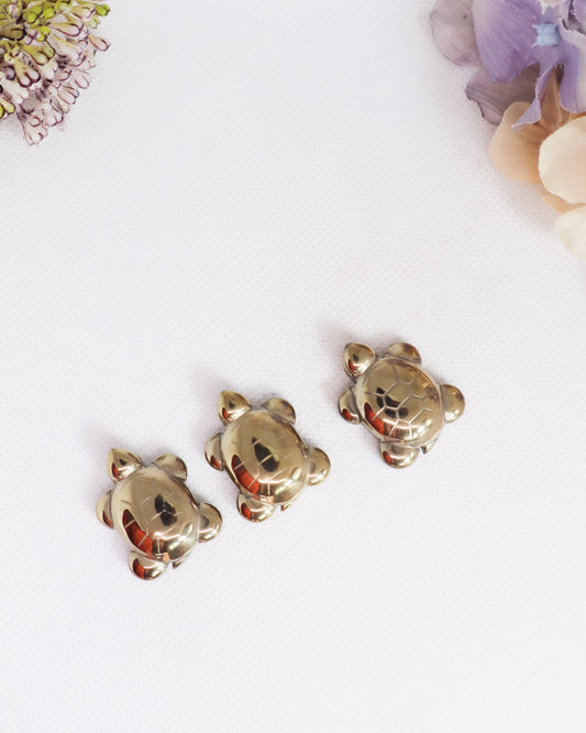 Mini Pyrite Turtles Carving