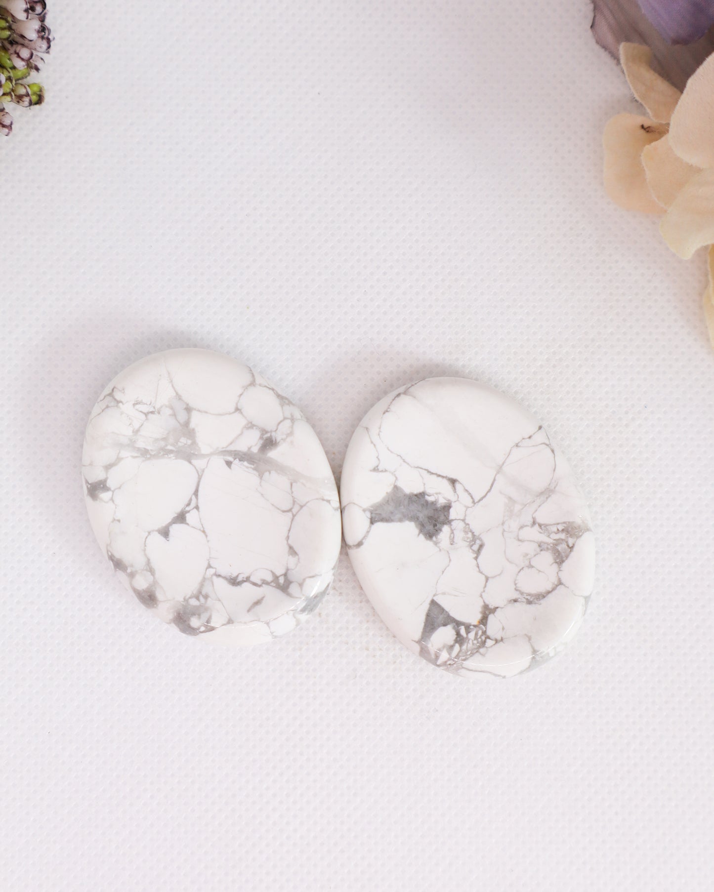 White Howlite Worry Stones