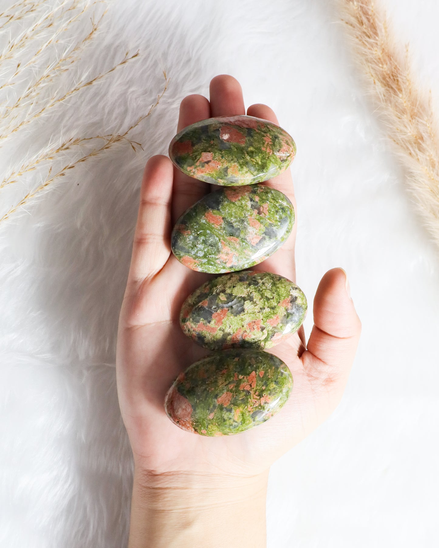 Unakite Palmstones