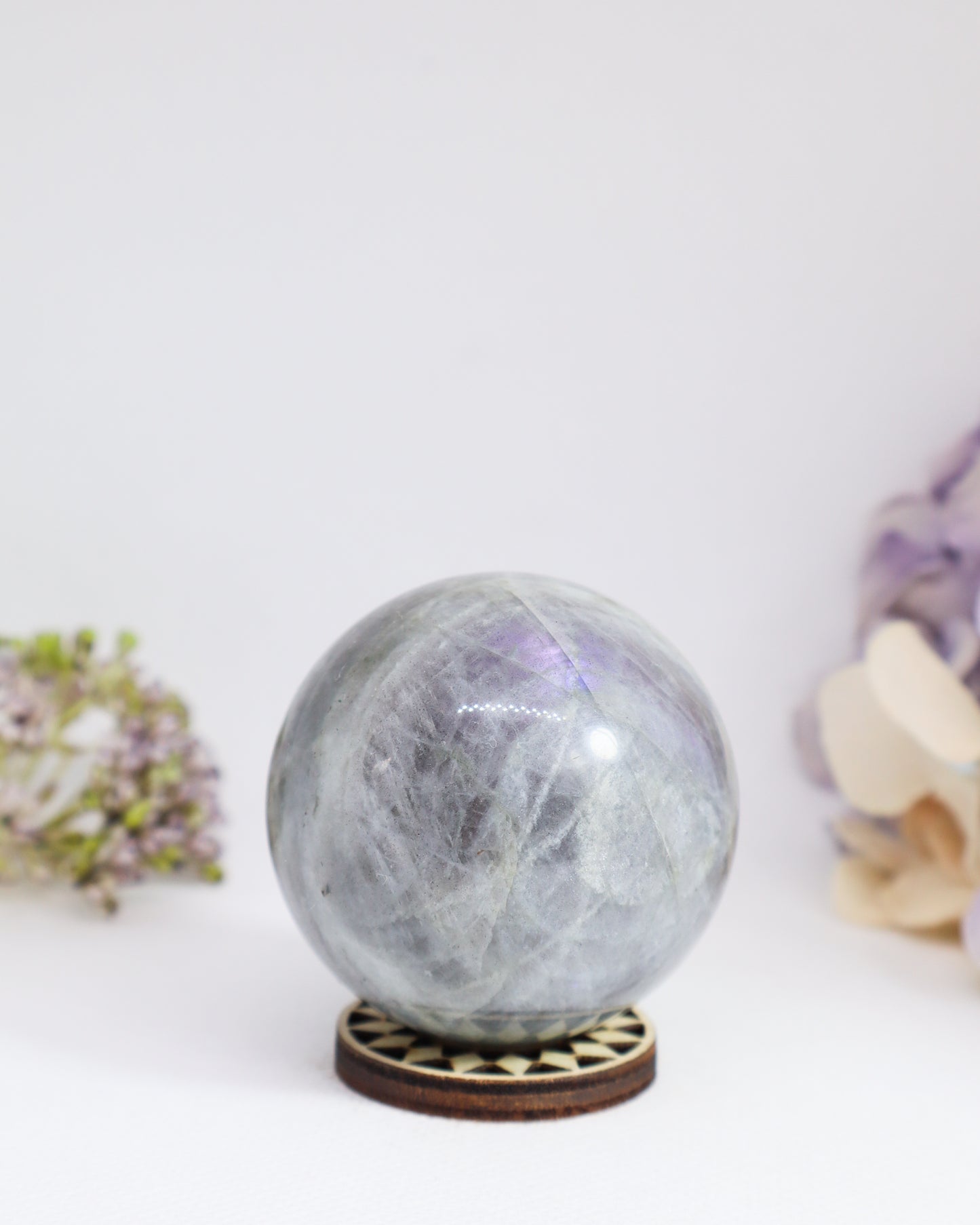 Purple Flash Labradorite Sphere #4
