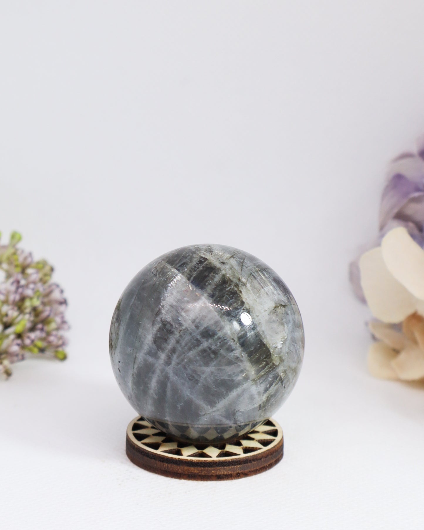 Purple Flash Labradorite Sphere #1