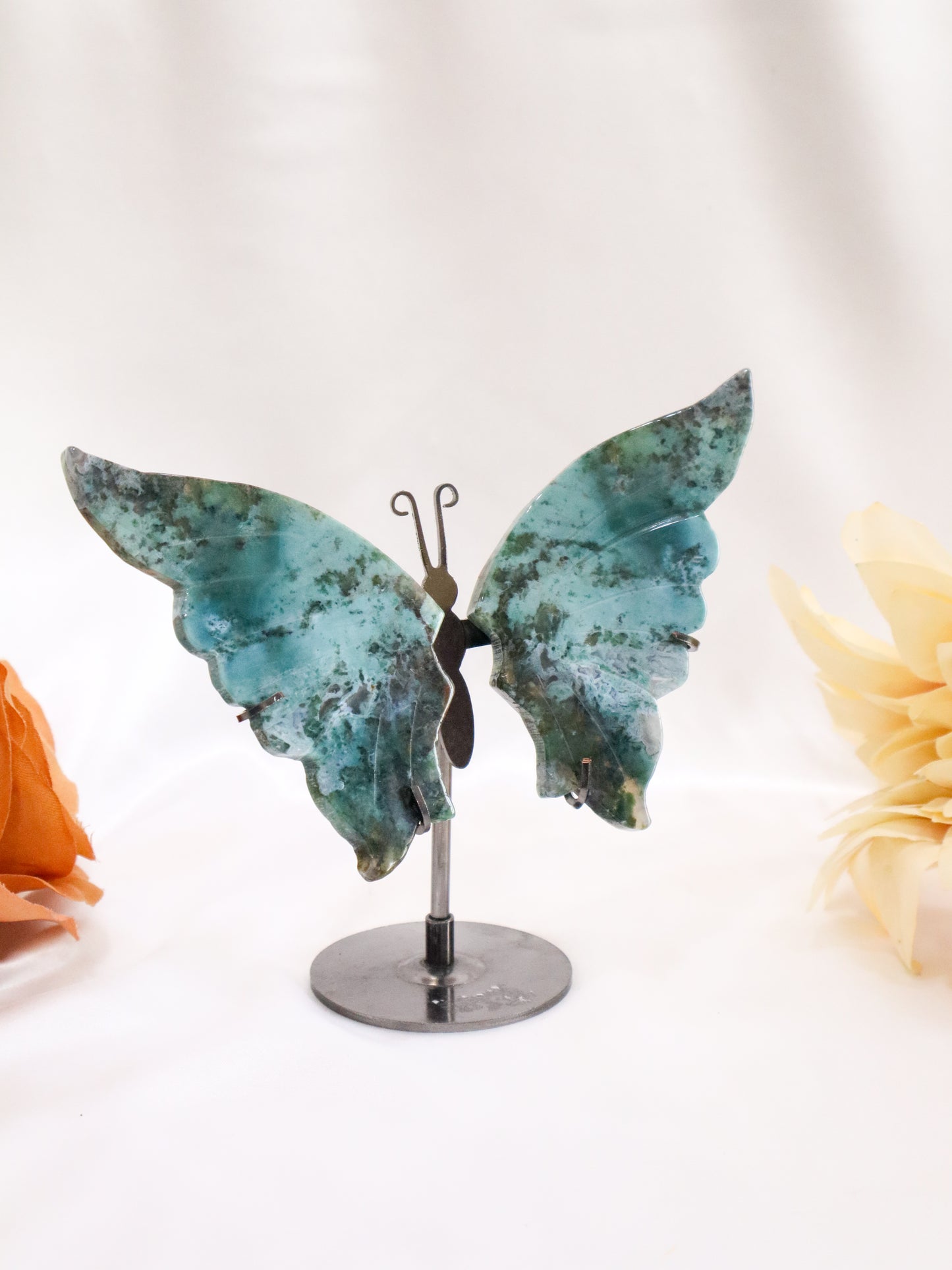 Moss Agate Butterfly Wings #13