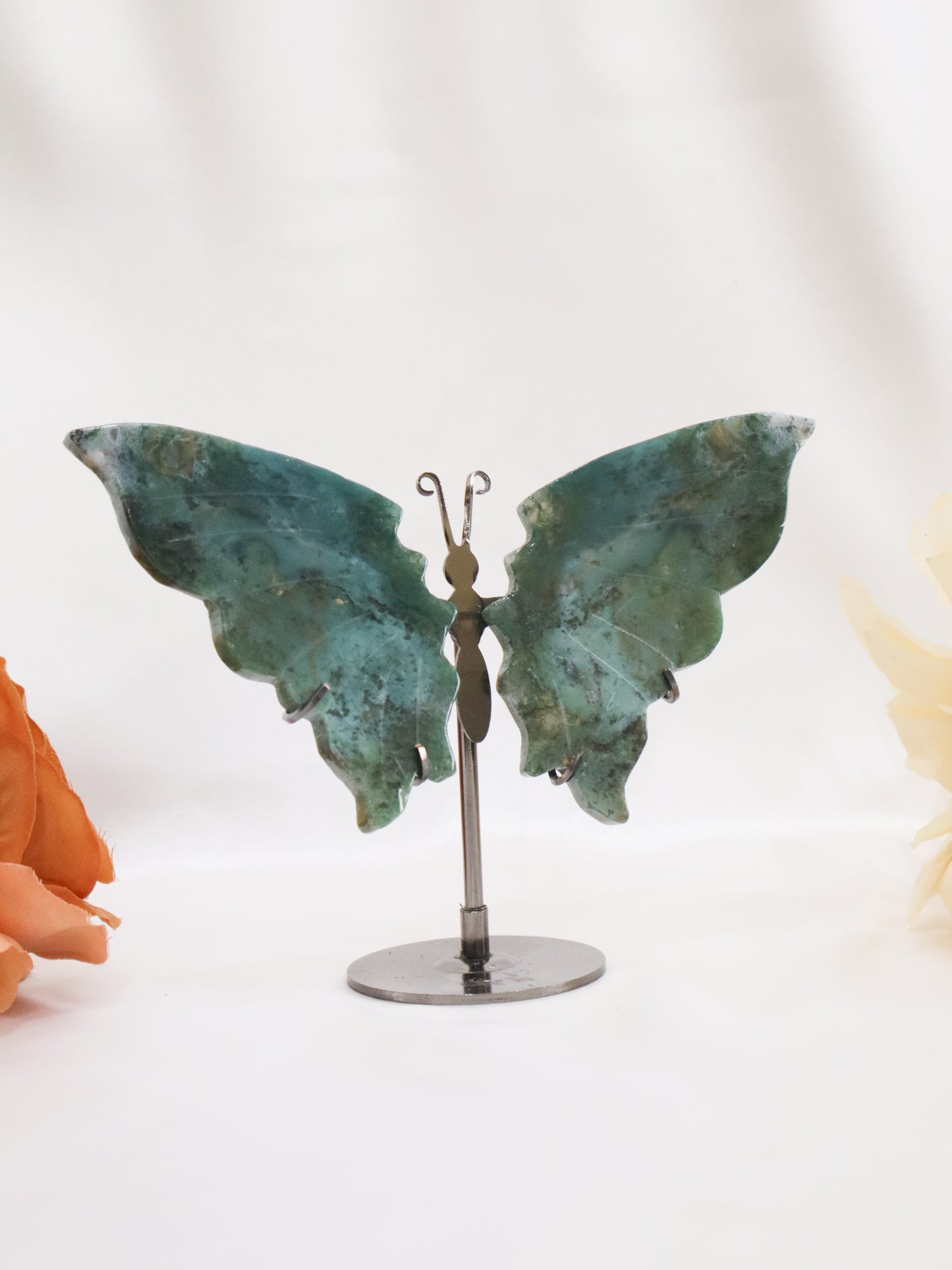 Moss Agate Butterfly Wings #16