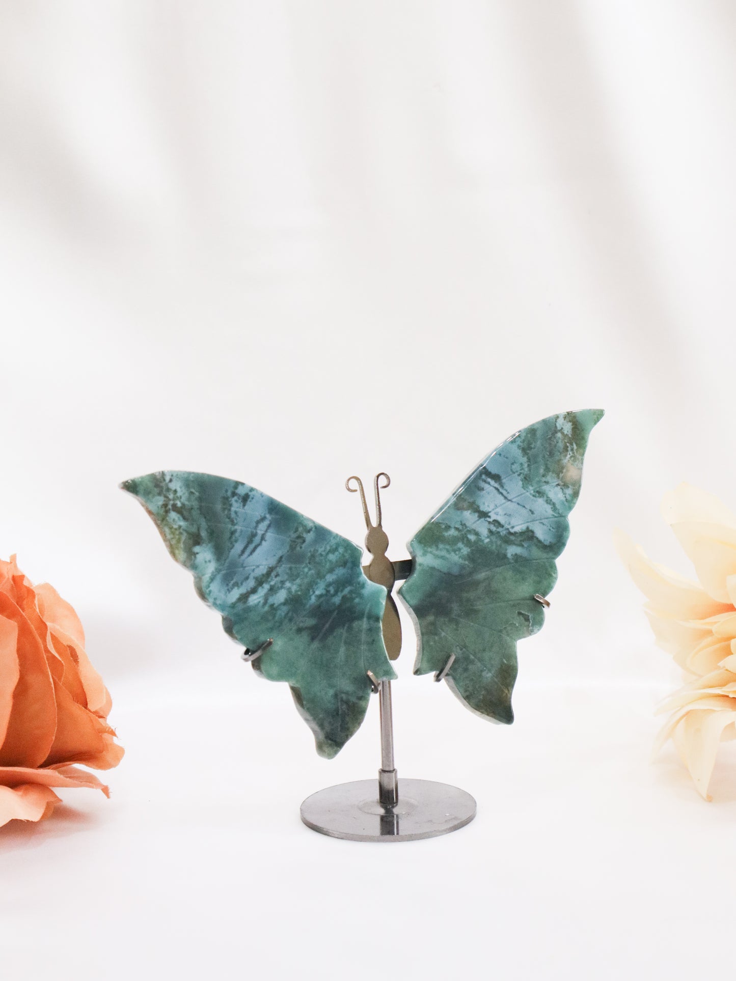 Moss Agate Butterfly Wings #18