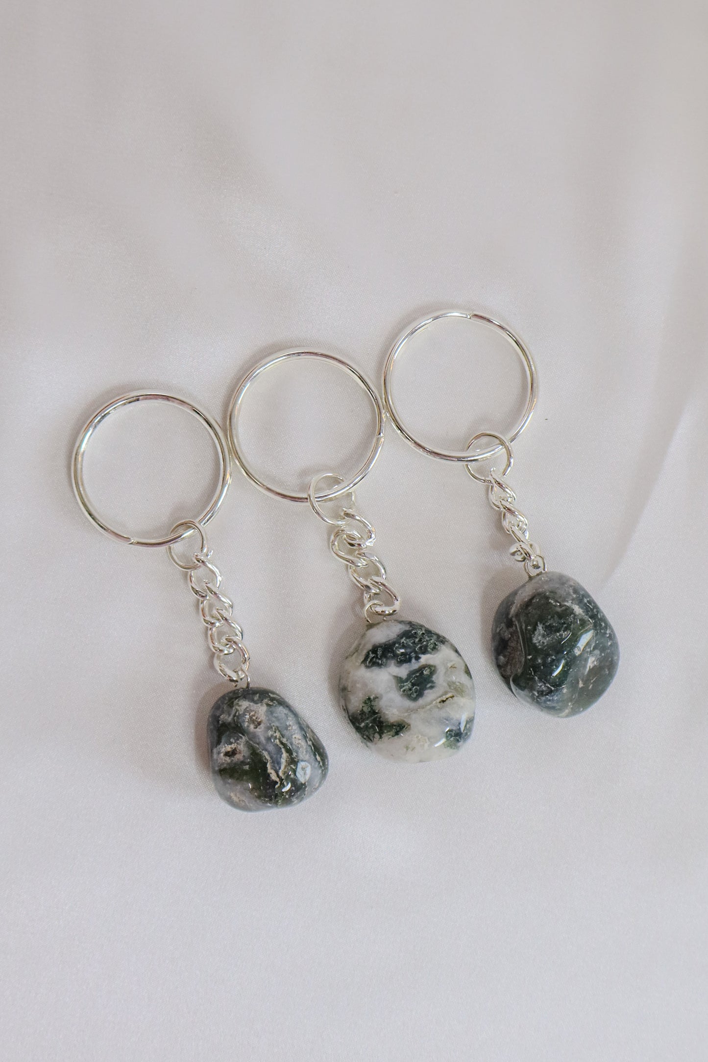 Moss Agate Keychains