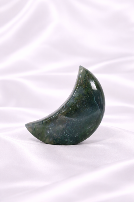 Moss Agate Standing Moon #5