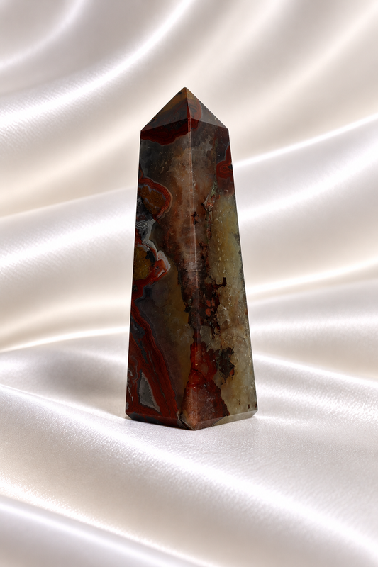 Mexican Crazy Lace Agate Tower #35