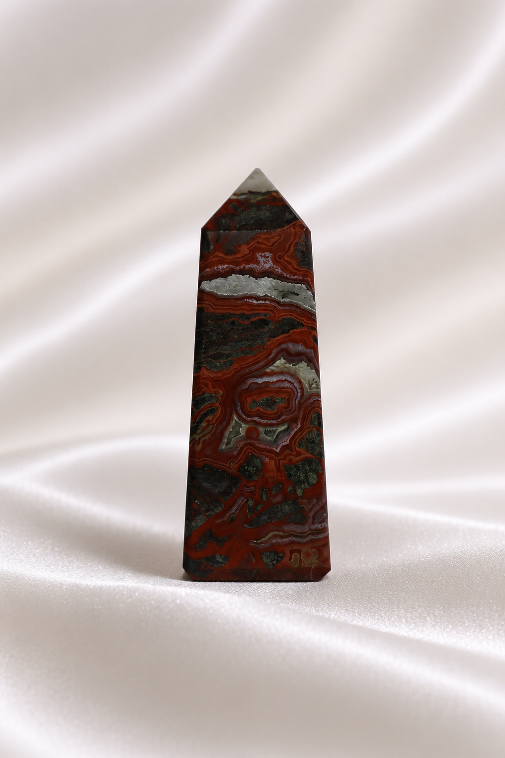 Mexican Crazy Lace Agate Tower #31