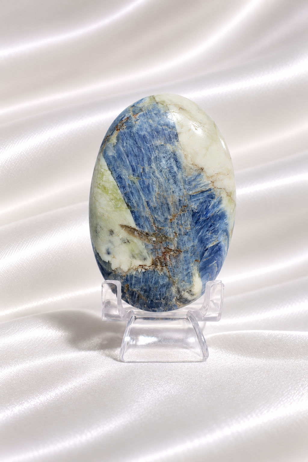 Blue Kyanite Palmstone #4