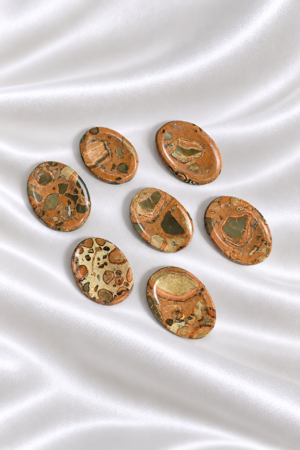 Leopardite Jasper Worry Stones