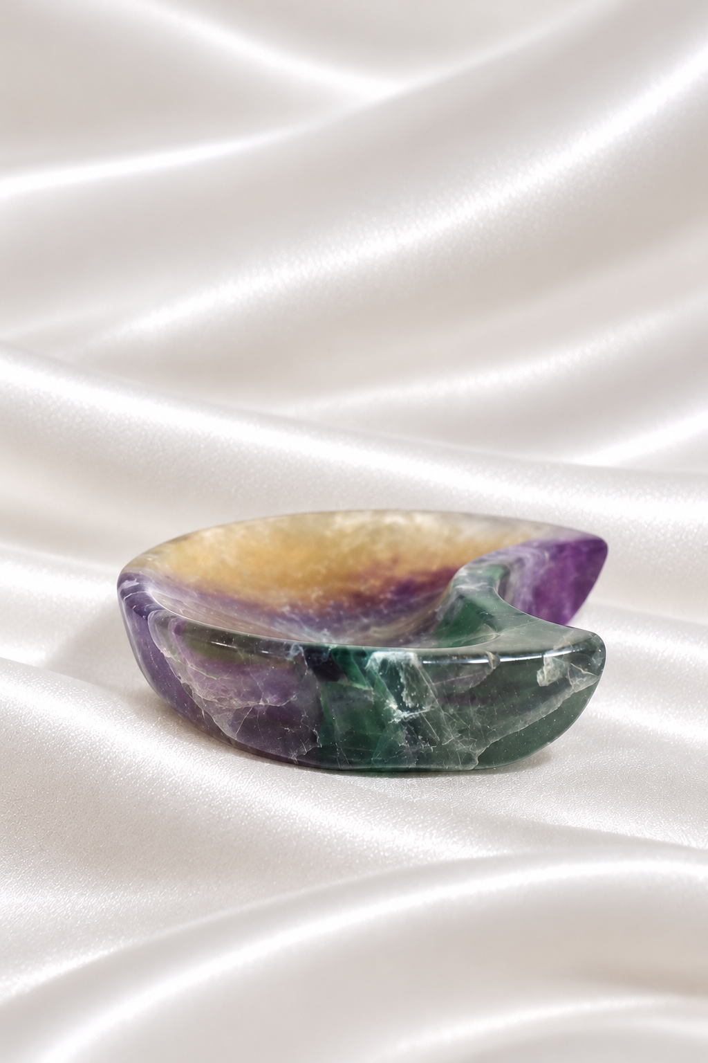 Fluorite Moon Bowl #2 - Little Chipped