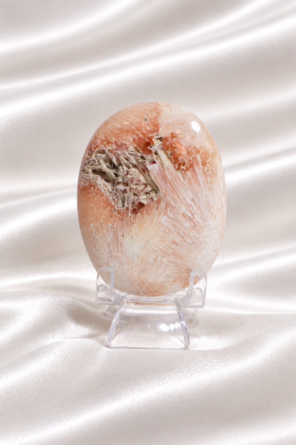 Pink Scolecite Palmstone #16