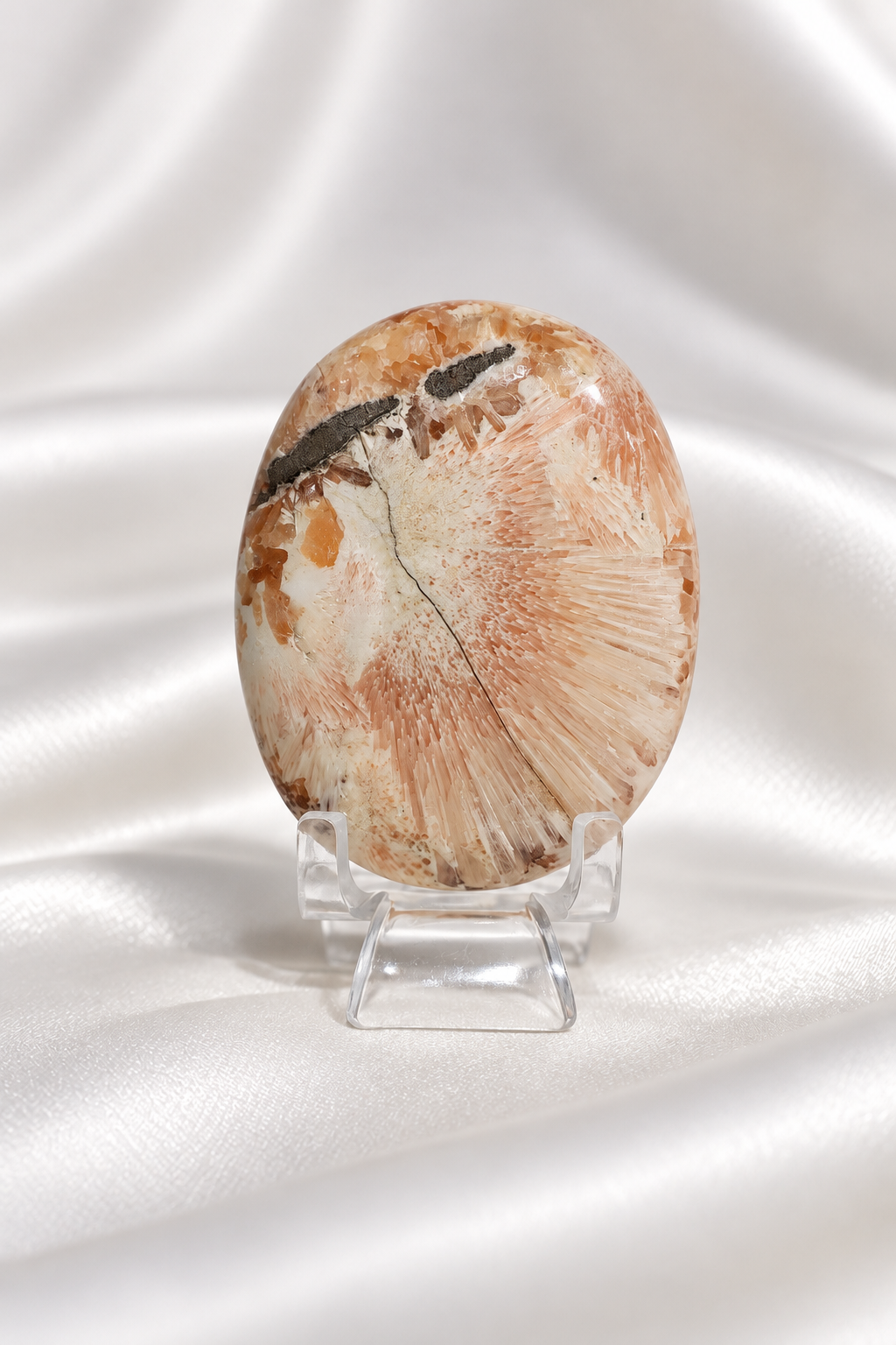 Pink Scolecite Palmstone #19