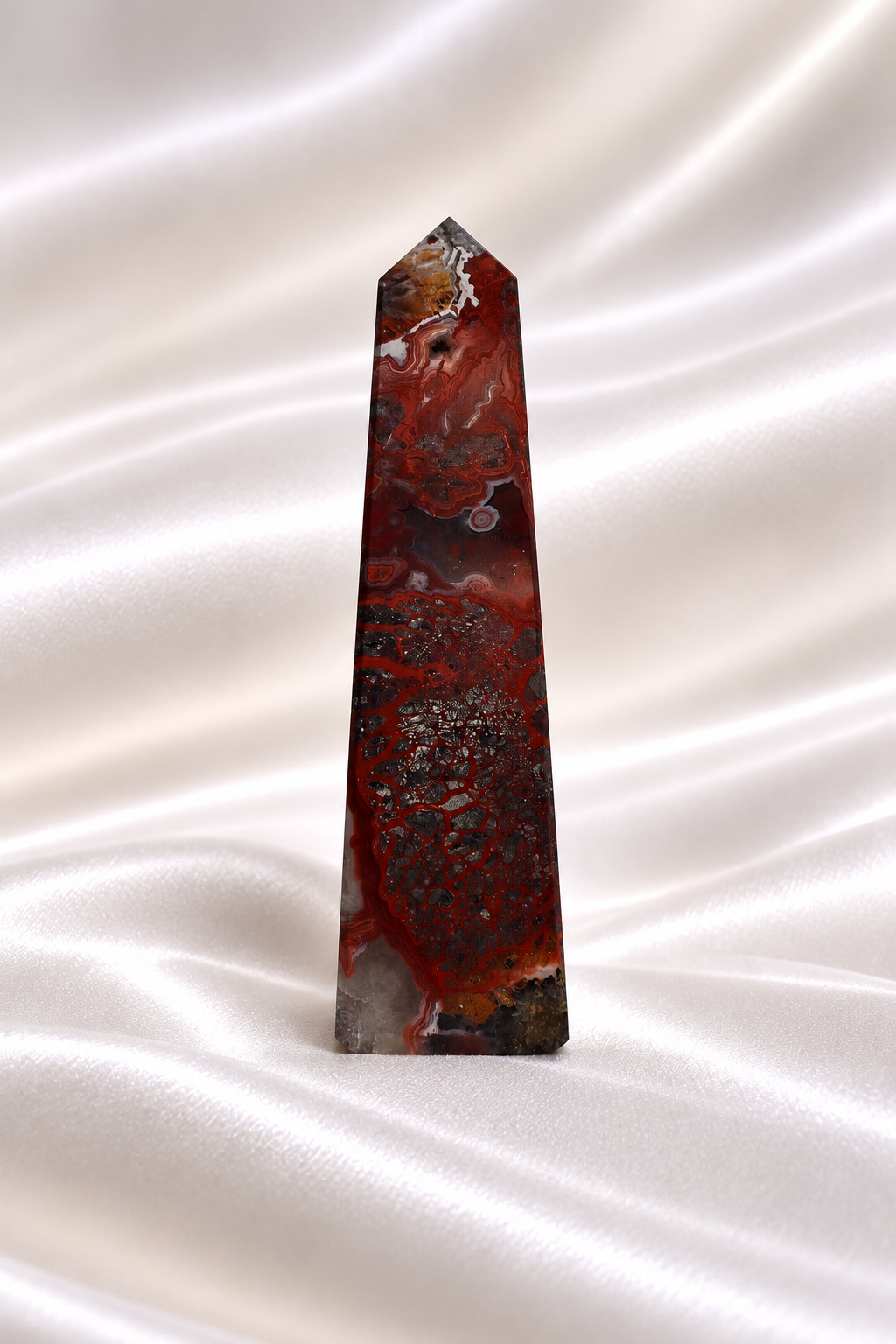Mexican Crazy Lace Agate Tower #34