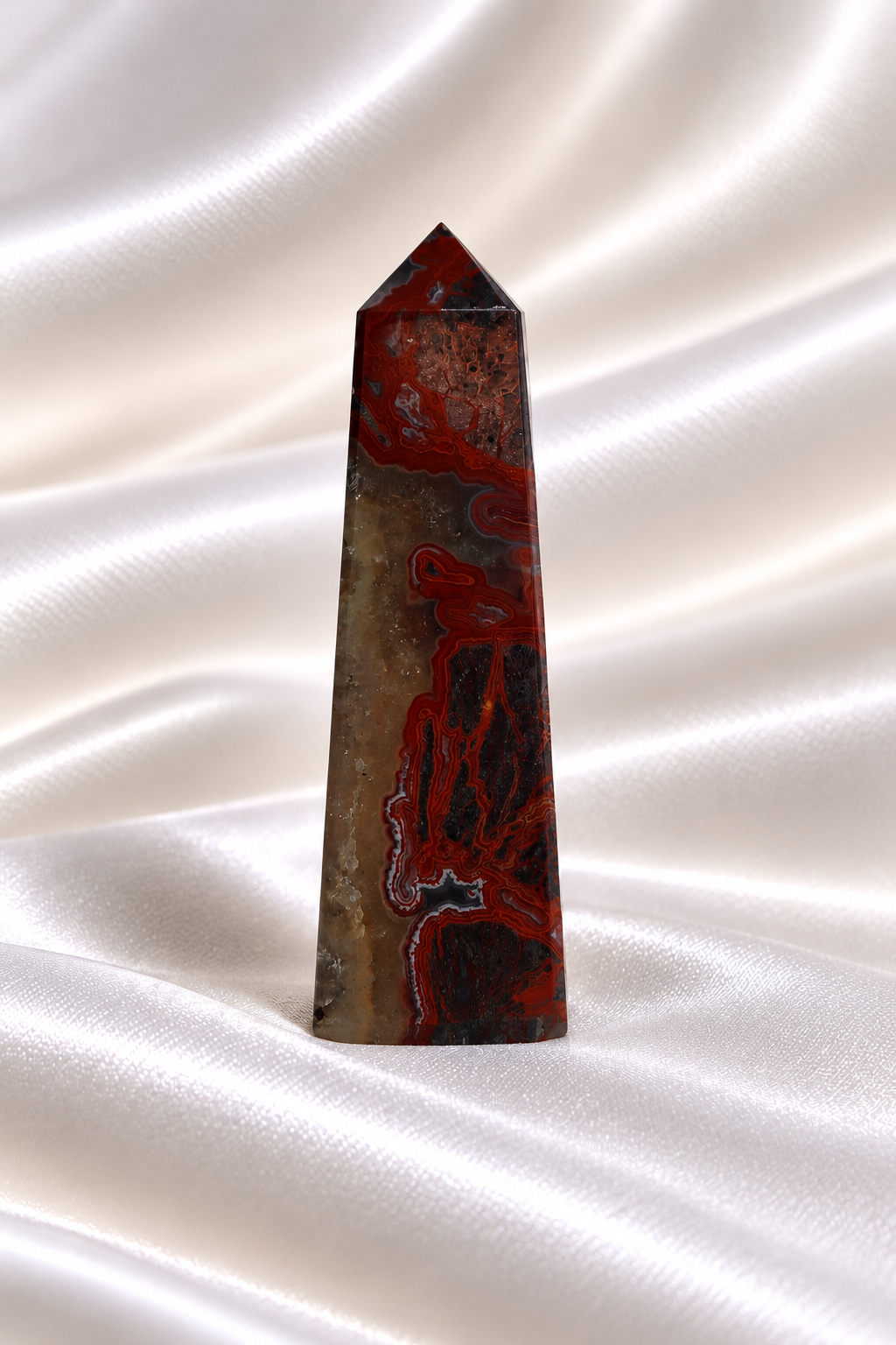 Mexican Crazy Lace Agate Tower #35