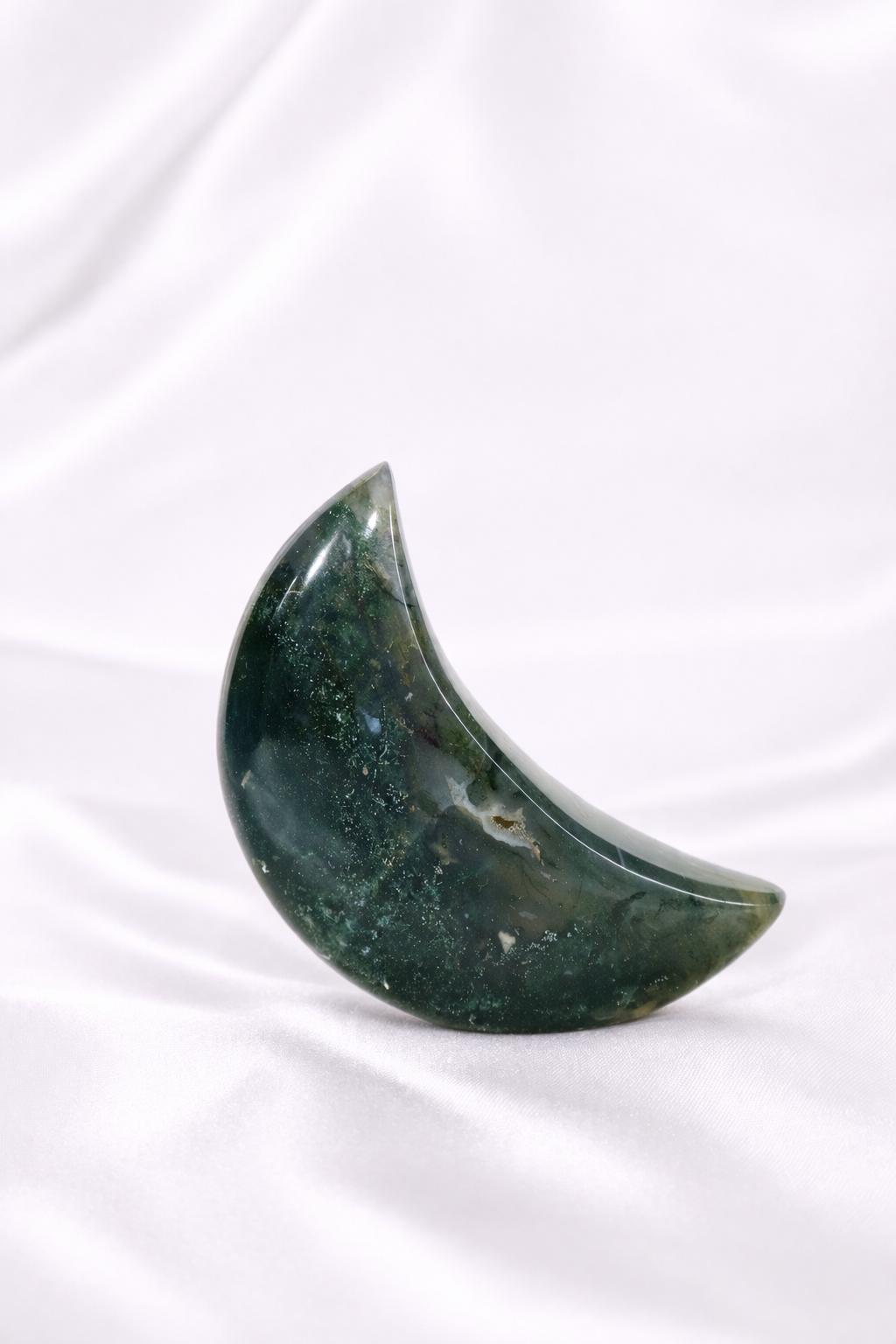 Moss Agate Standing Moon #5