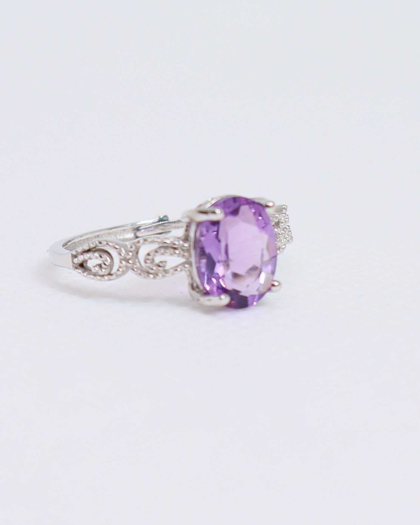 Amethyst Ring - 925 Sterling Silver Ring