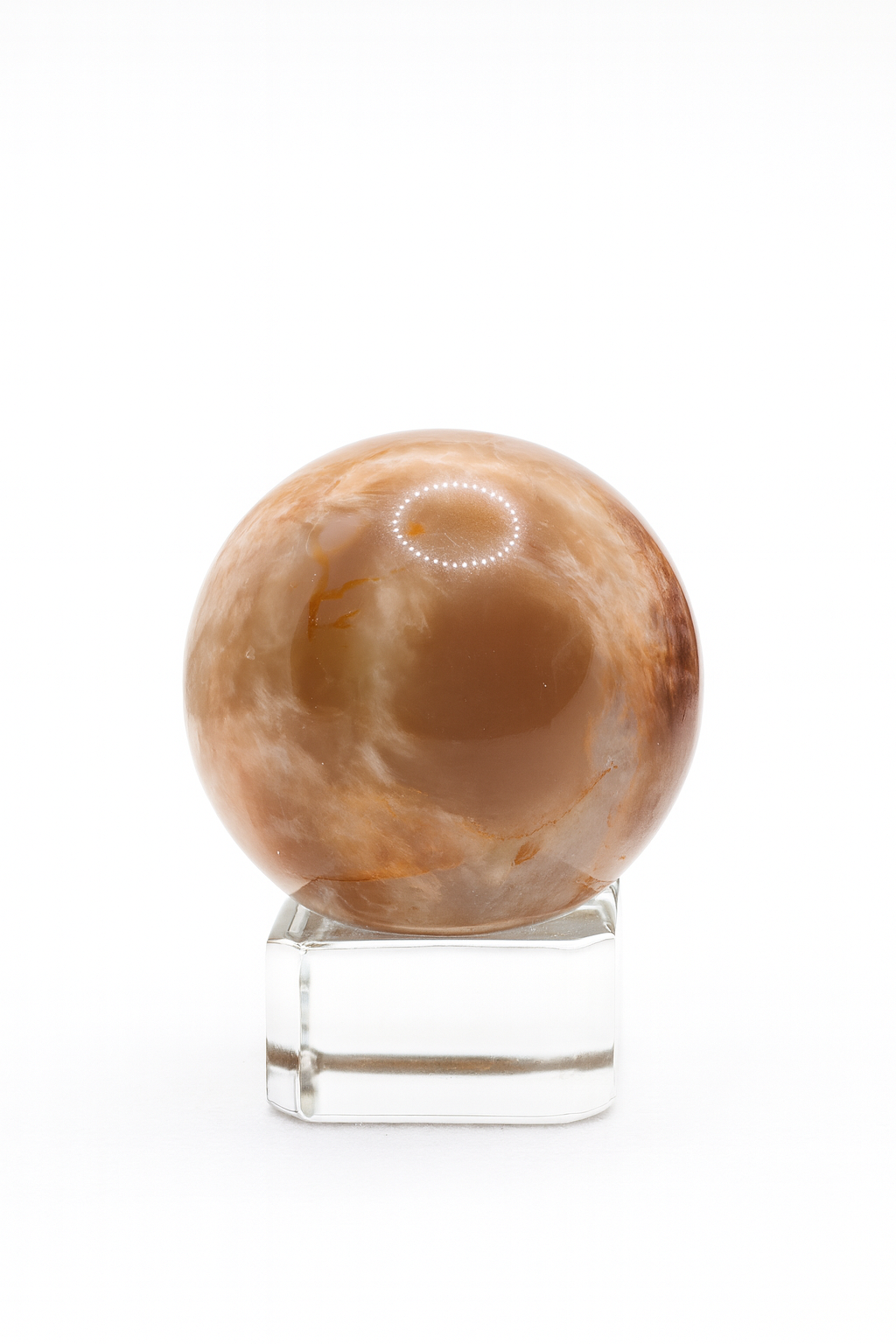Peach Moonstone Sphere #1 - Small