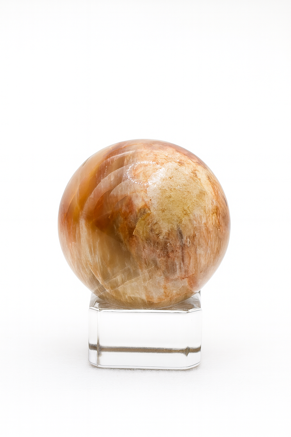 Peach Moonstone Sphere #1 - Small