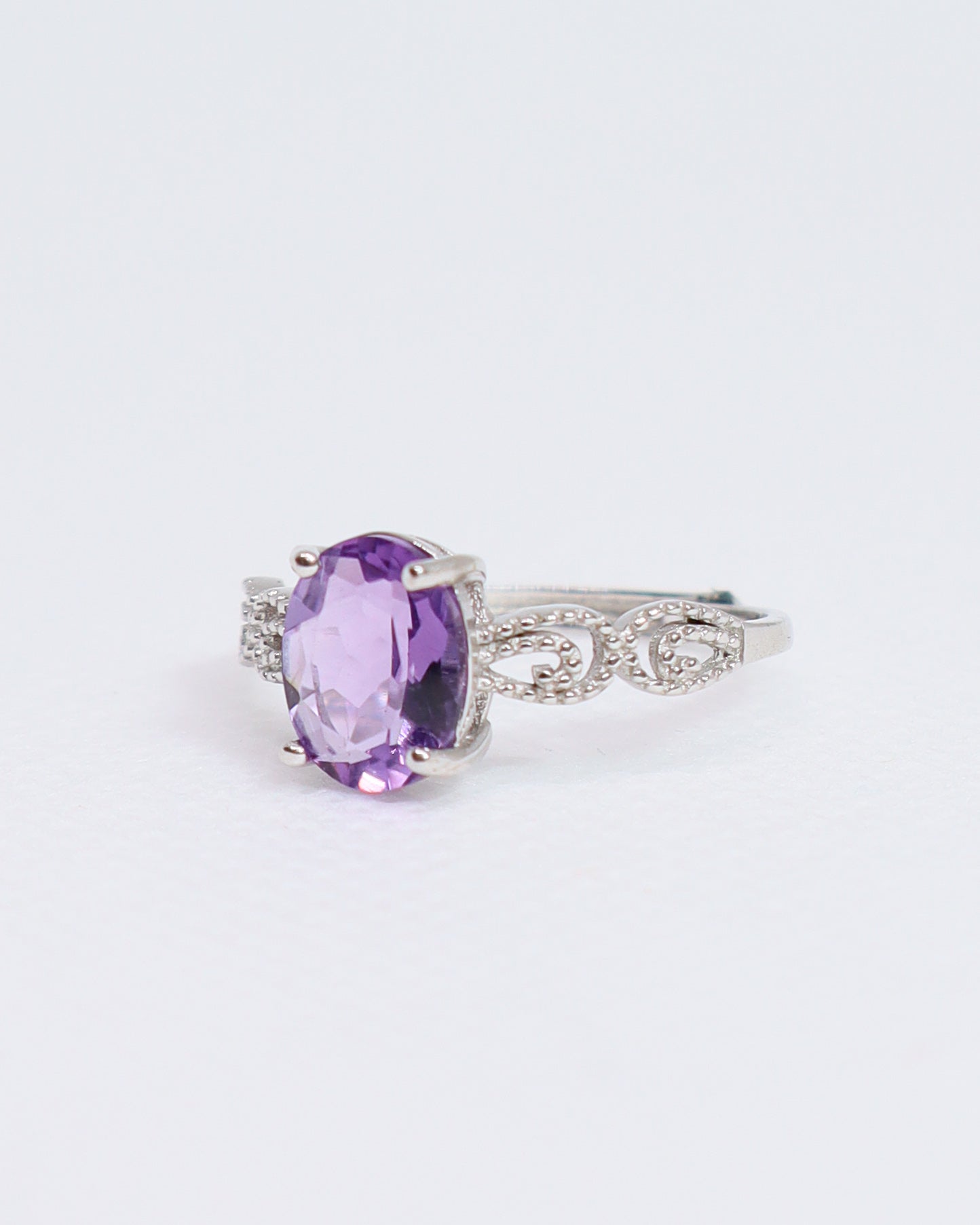 Amethyst Ring - 925 Sterling Silver Ring