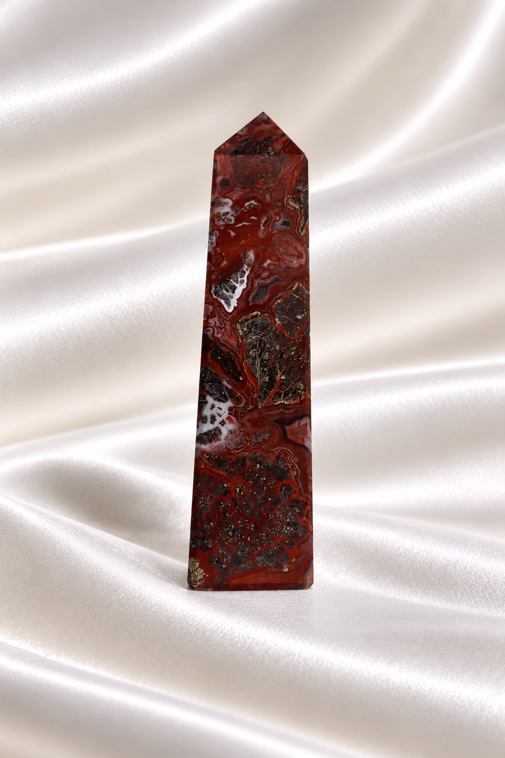 Mexican Crazy Lace Agate Tower #33