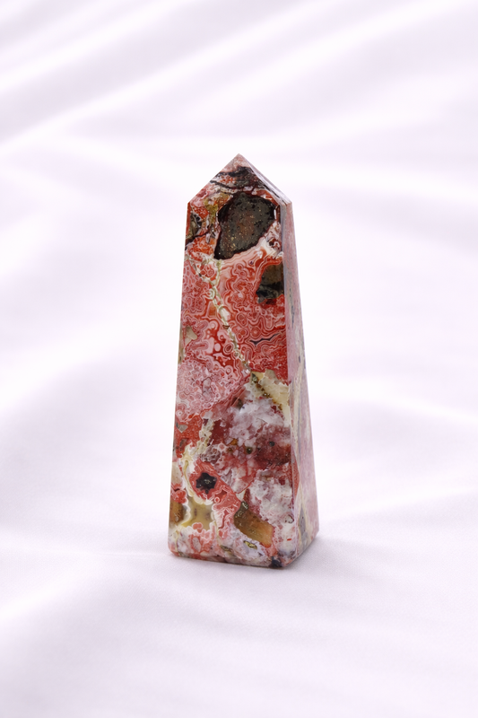 Mexican Crazy Lace Agate Tower #12