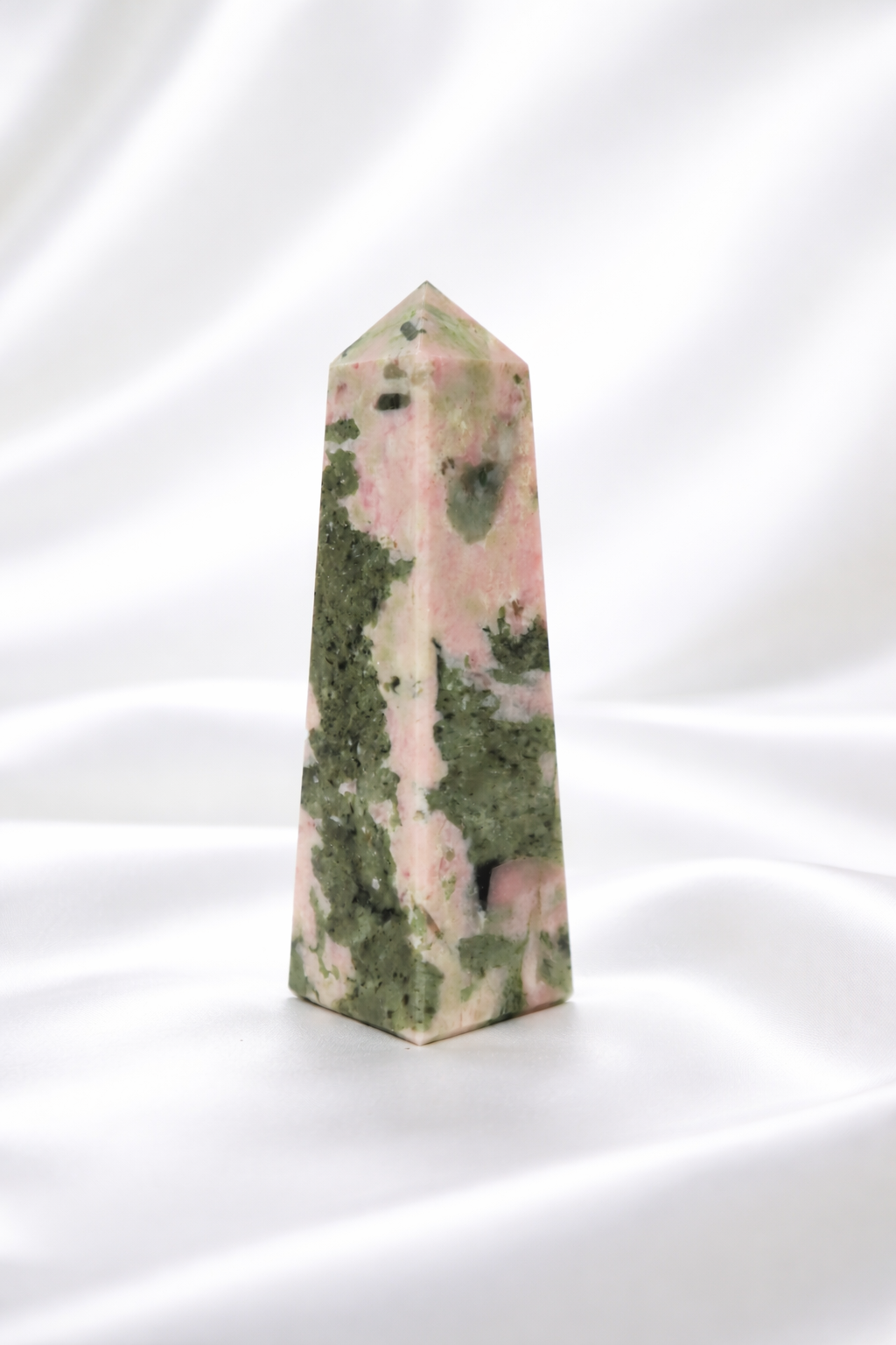 Pink Thulite w/ Green Epidote Tower #3