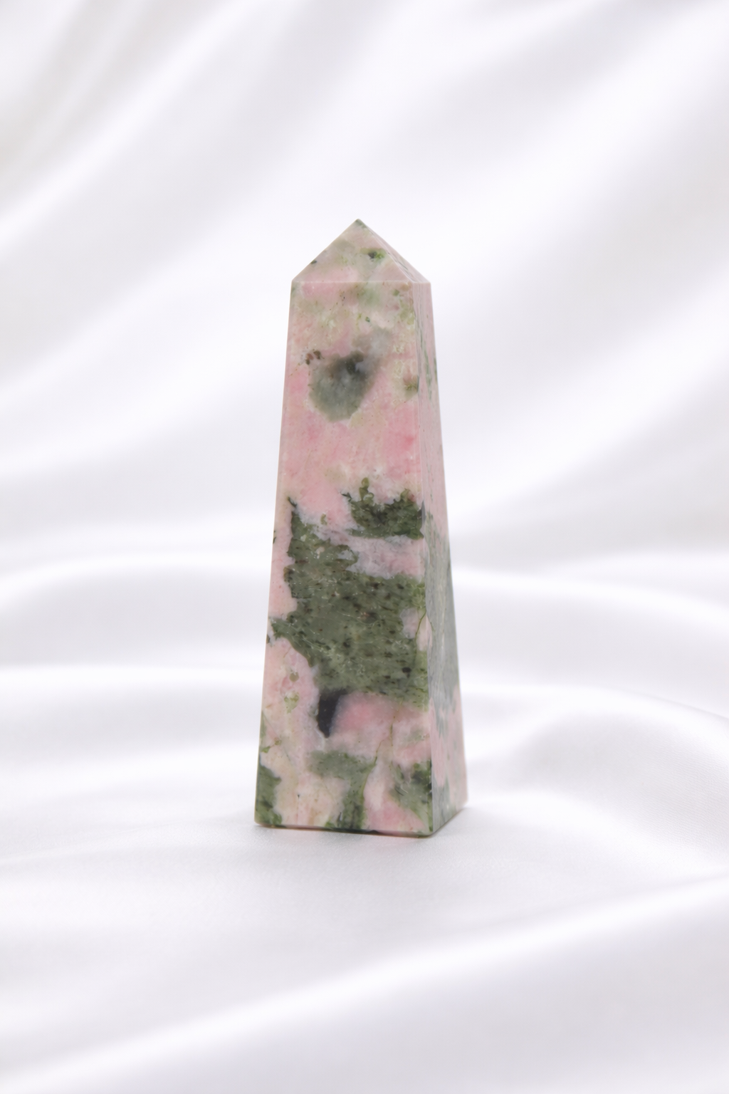 Pink Thulite w/ Green Epidote Tower #3
