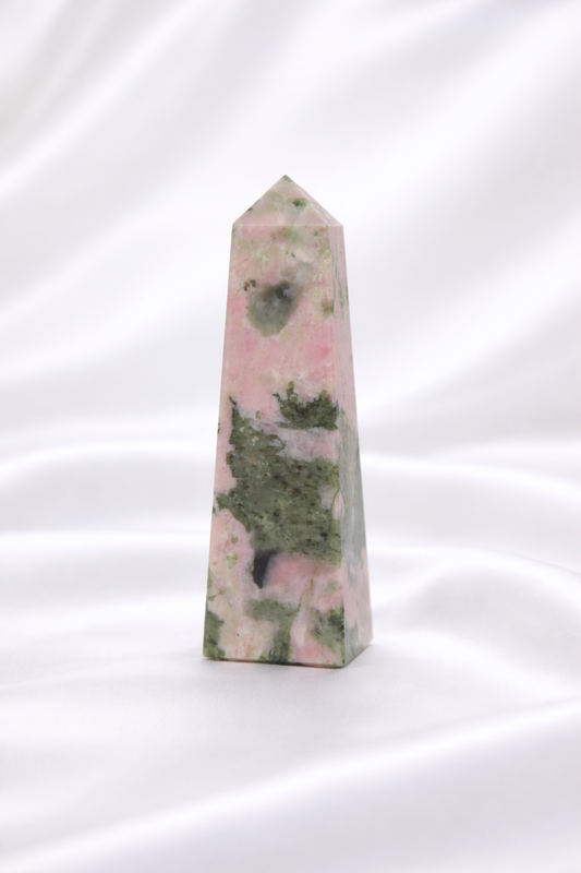 Pink Thulite w/ Green Epidote Tower #3