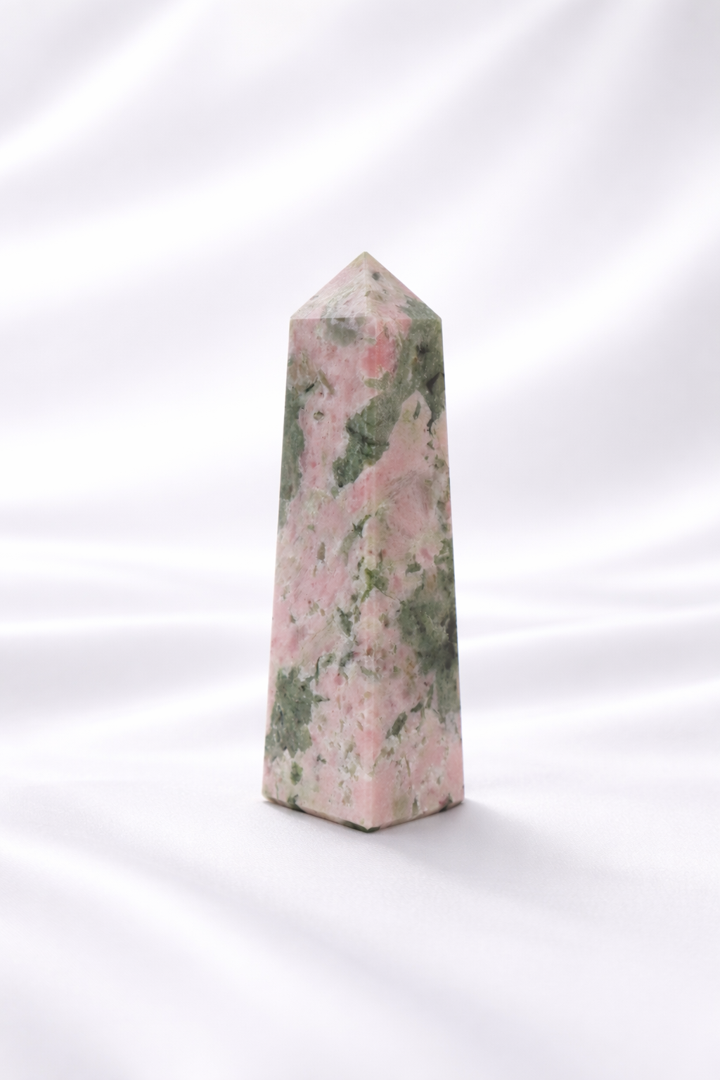 Pink Thulite w/ Green Epidote Tower #2
