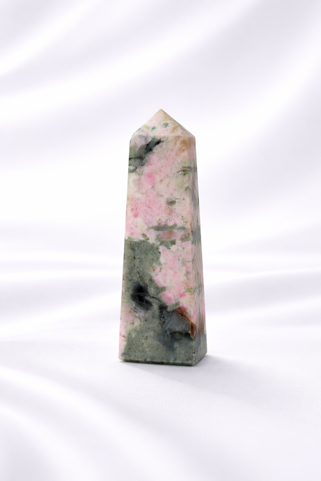 Pink Thulite w/ Green Epidote Tower #2