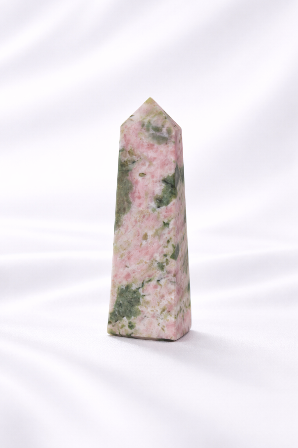 Pink Thulite w/ Green Epidote Tower #2