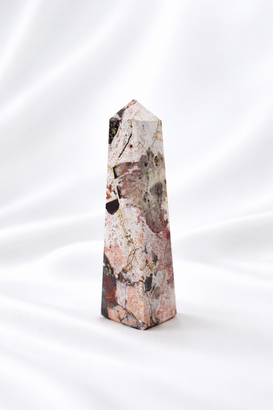 Mexican Crazy Lace Agate Tower #14