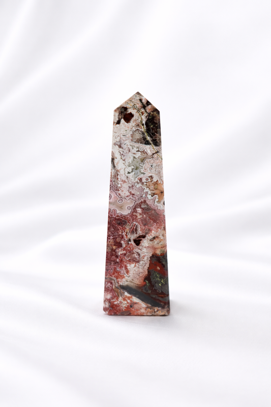 Mexican Crazy Lace Agate Tower #14