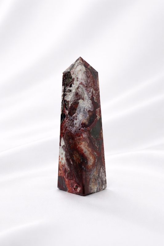 Mexican Crazy Lace Agate Tower #15