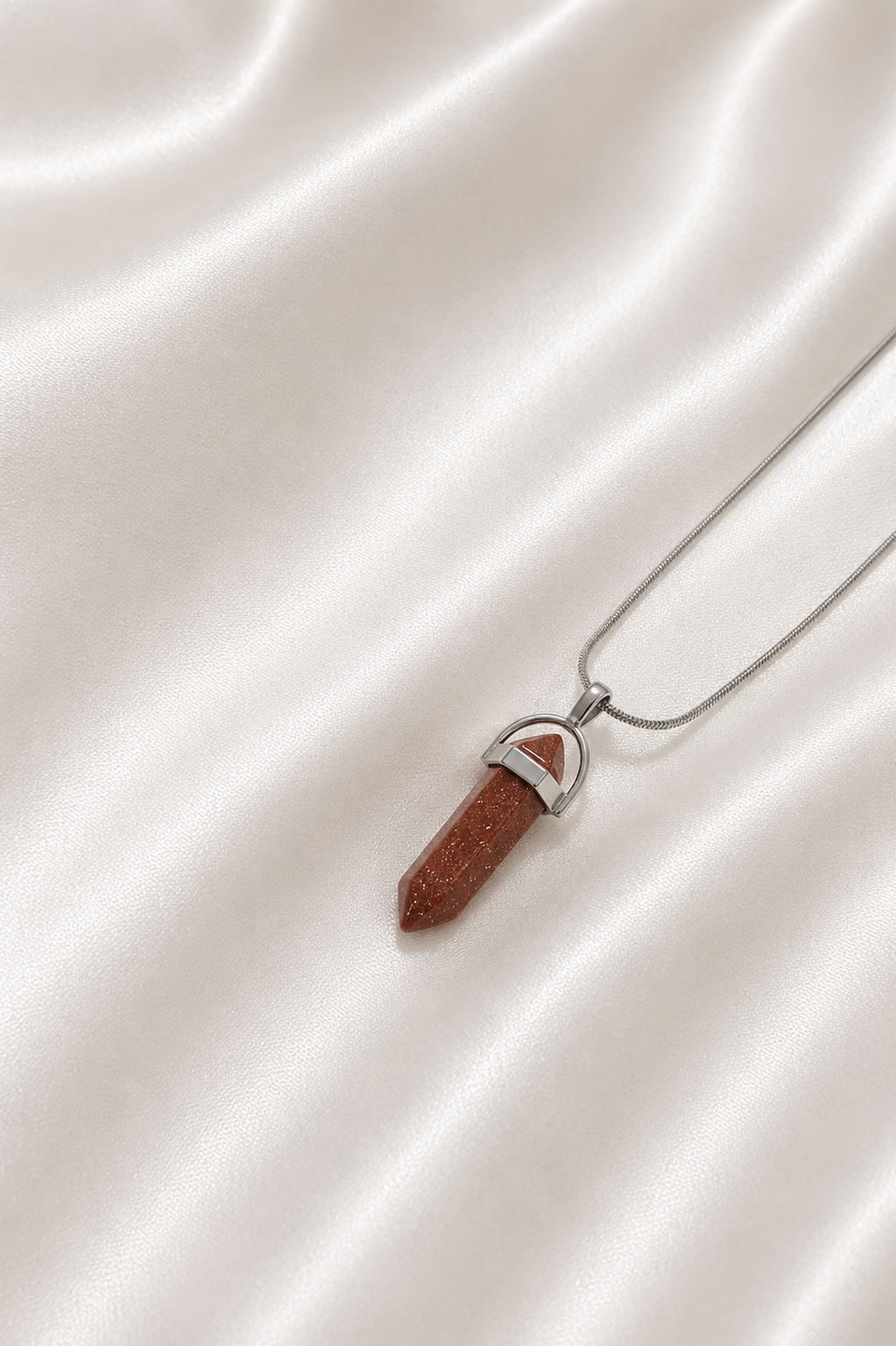 Golden Sandstone Pencil Necklace