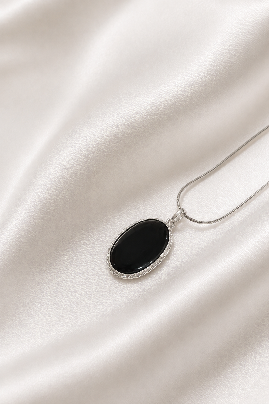 Smoky Quartz Oval Necklace