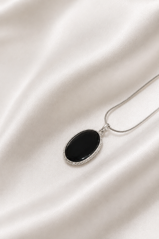 Smoky Quartz Oval Necklace