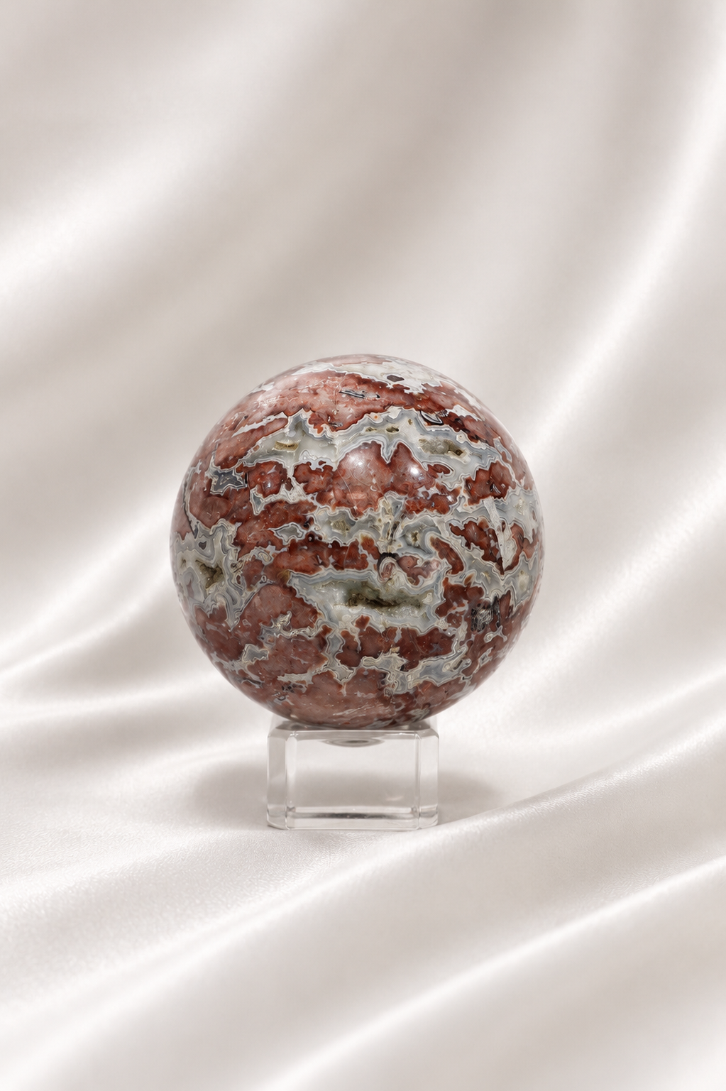Sangria Lace Agate Sphere #1