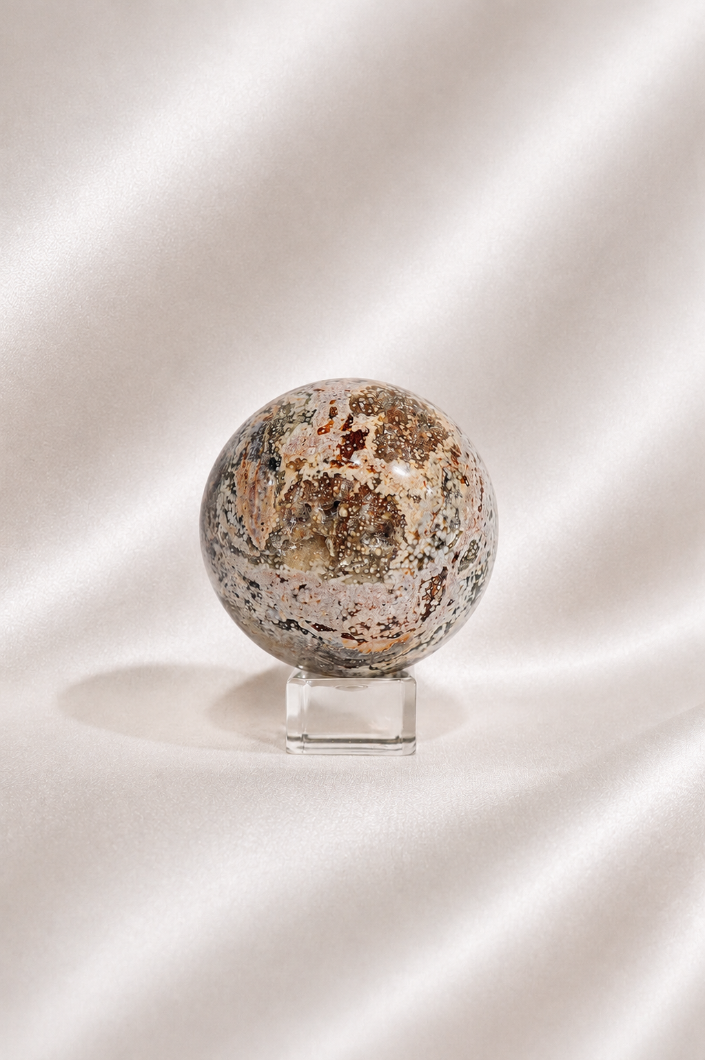 Orbicular Ocean Jasper Sphere #6