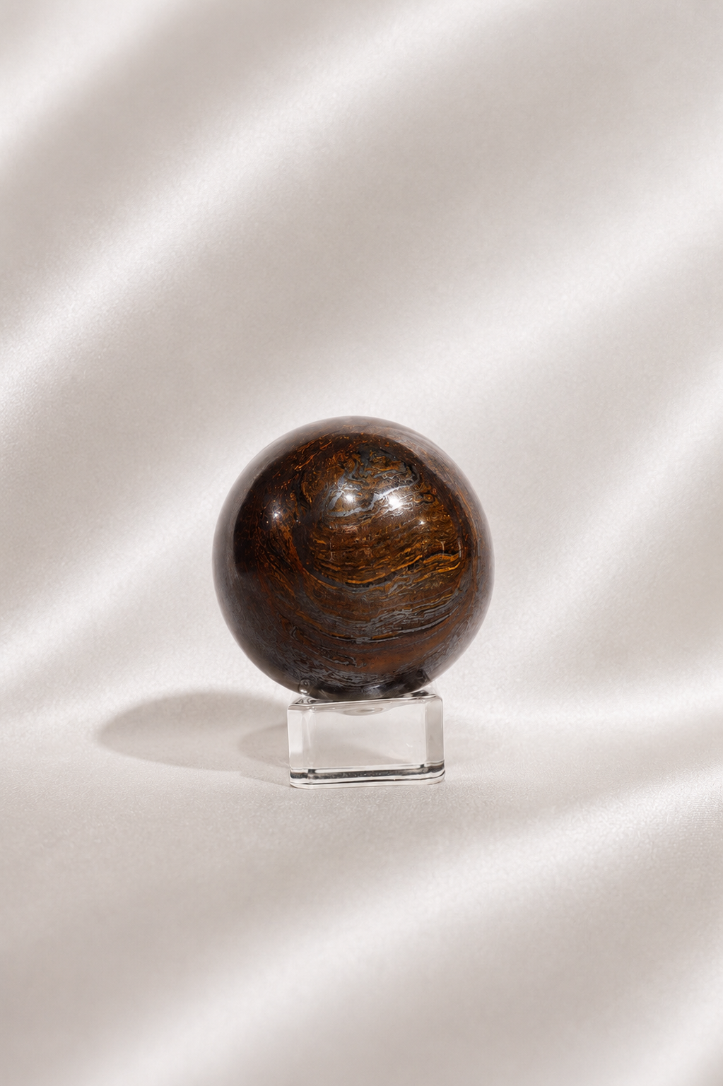 Tiger's Eye W/ Hematite Sphere #1