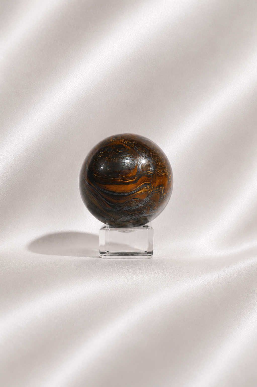 Tiger's Eye W/ Hematite Sphere #1