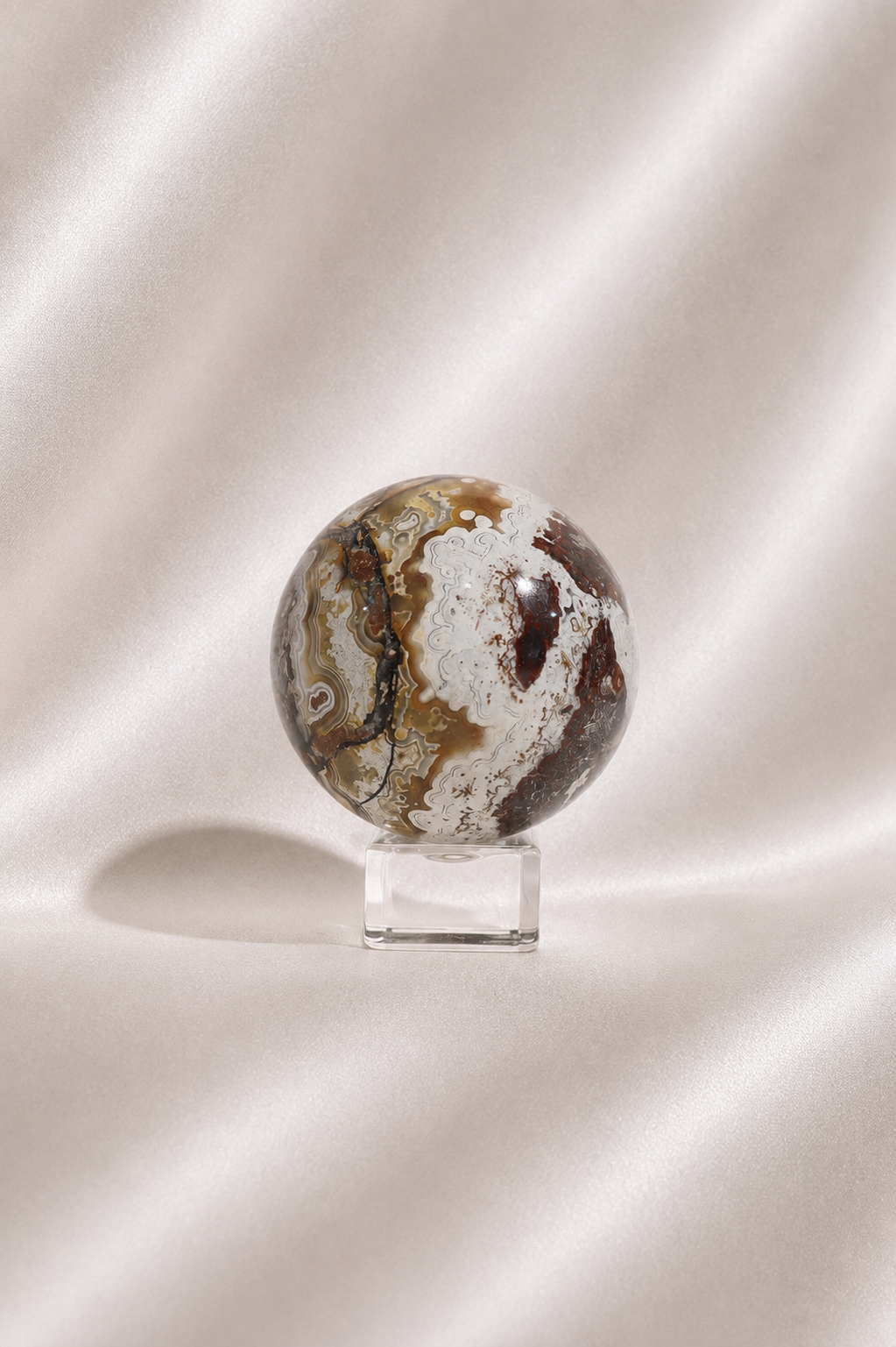 Mexican Crazy Lace Agate Sphere #8