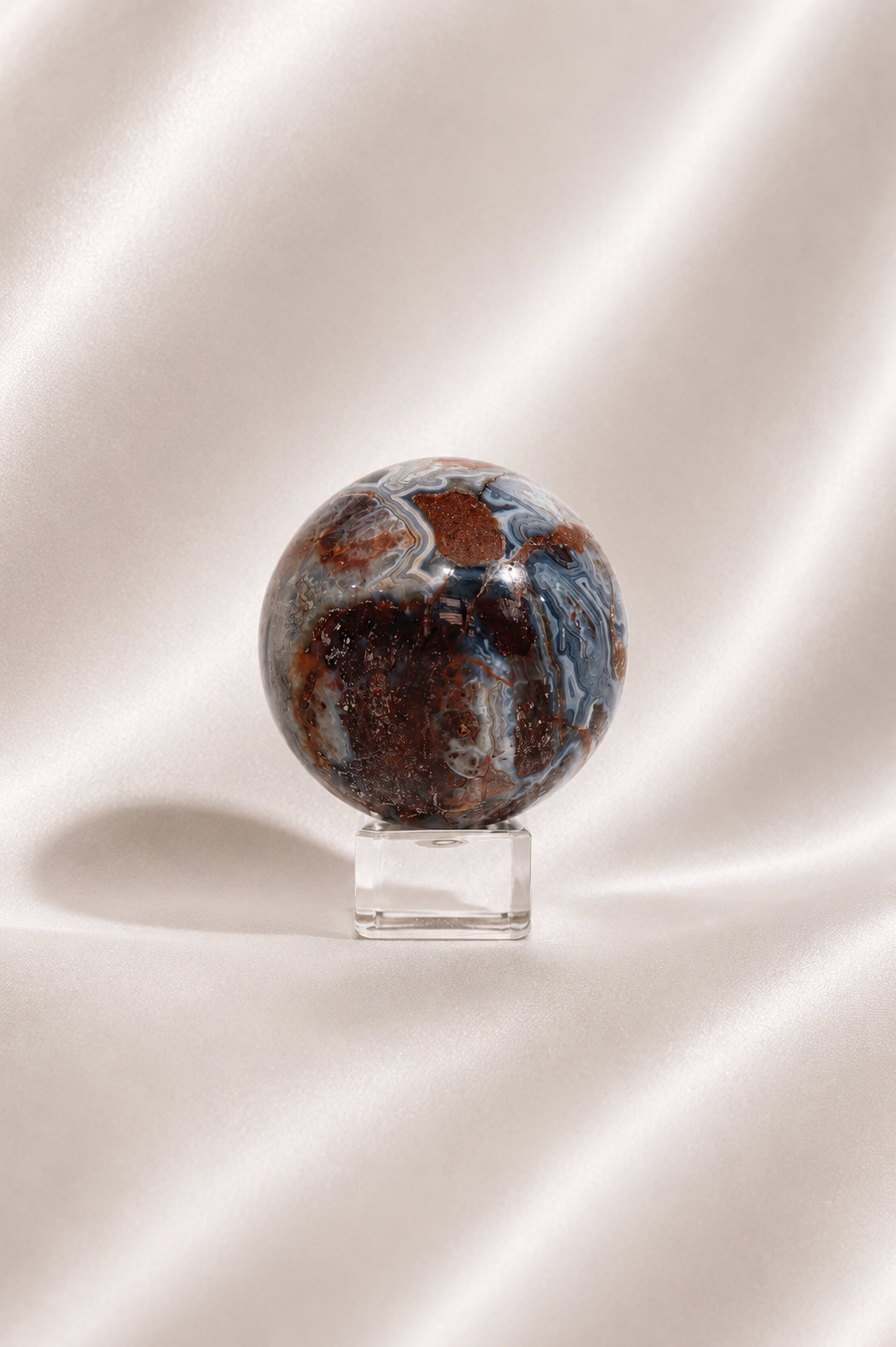 Mexican Crazy Lace Agate Sphere #9