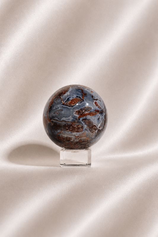 Mexican Crazy Lace Agate Sphere #9