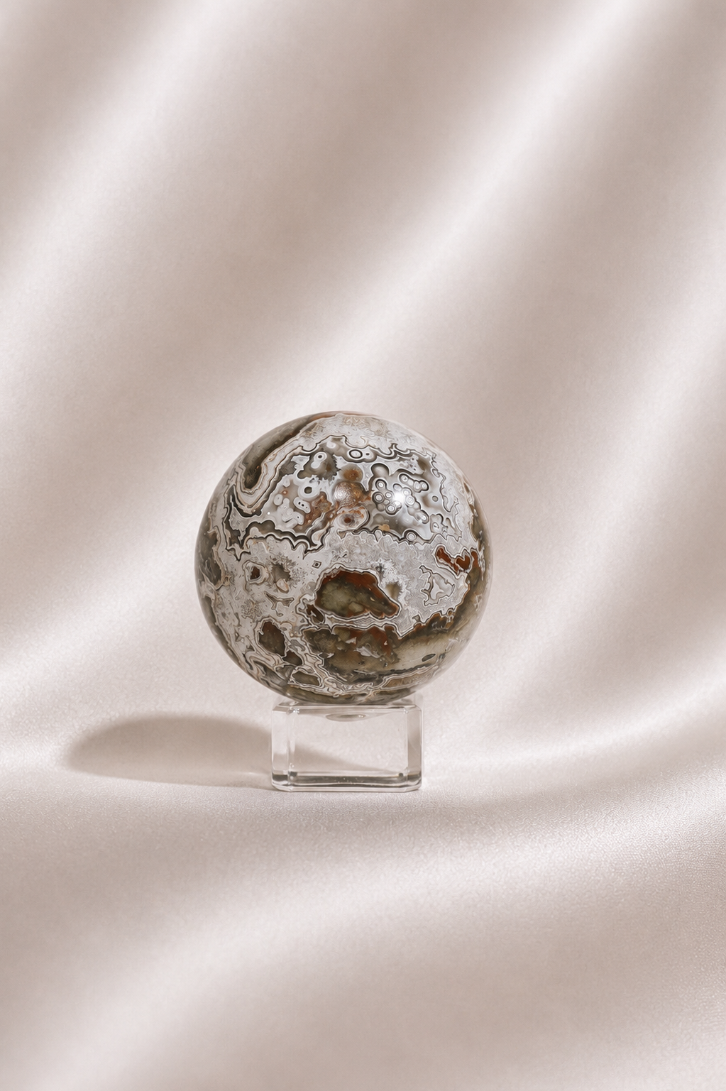 Mexican Crazy Lace Agate Sphere #7