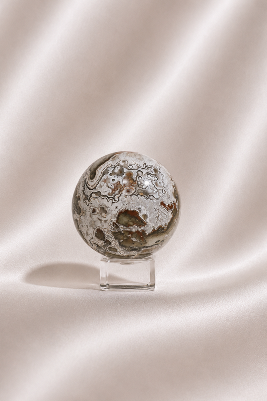 Mexican Crazy Lace Agate Sphere #7