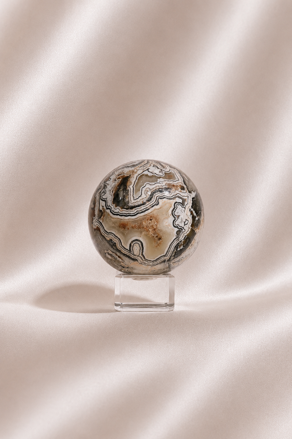 Mexican Crazy Lace Agate Sphere #7